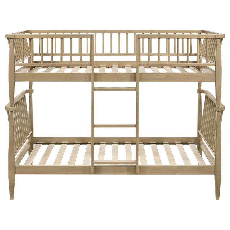 Litera de madera Abram Windsor con escalera, negra