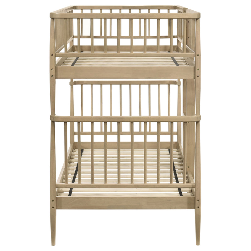 Litera de madera Abram Windsor con escalera, negra