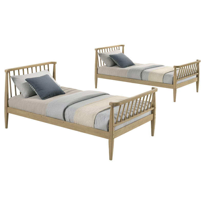 Litera de madera Abram Windsor con escalera, negra