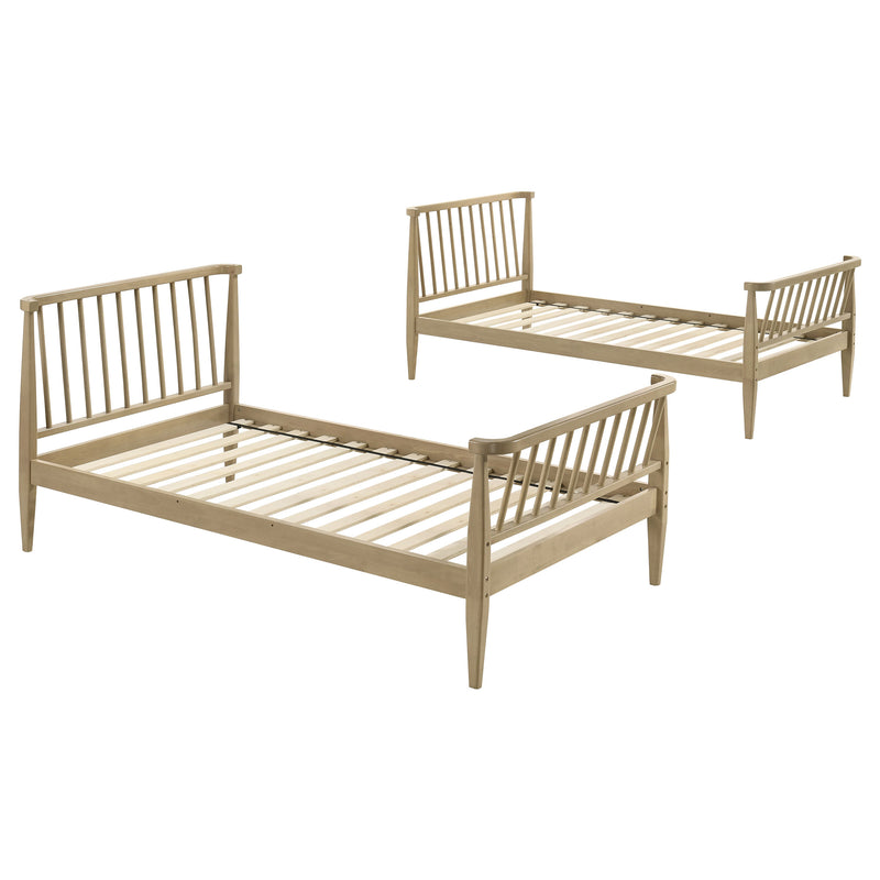 Litera de madera Abram Windsor con escalera, negra