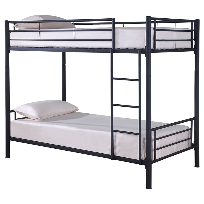 Hayward Twin Over Twin Bunk Bed Black