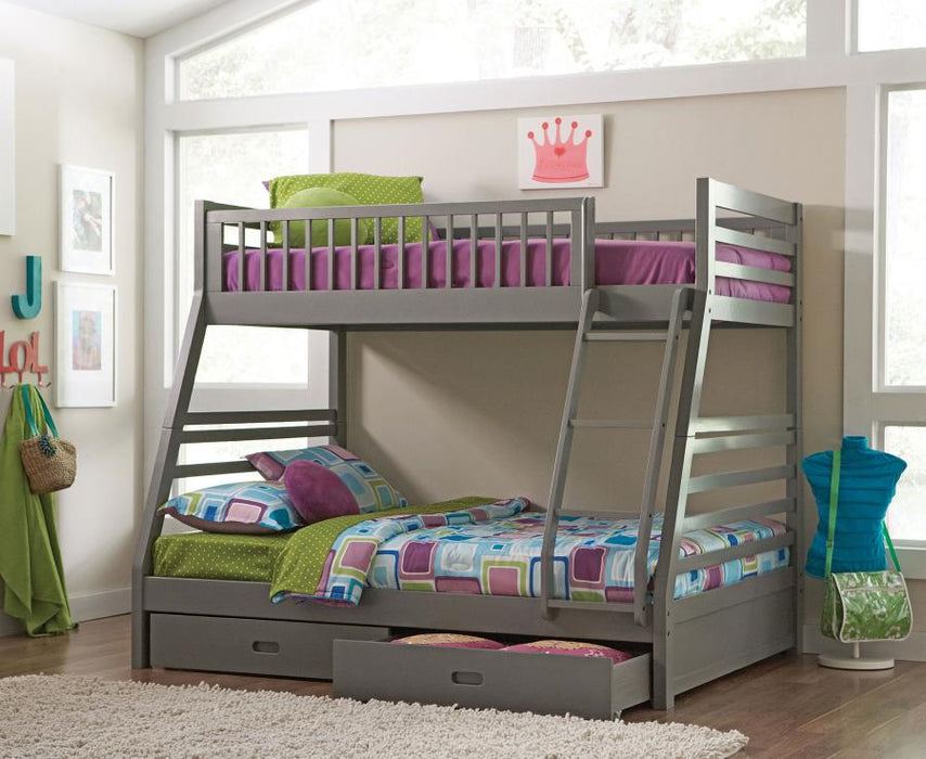 Ashton 2-drawer Wood Twin Over Full Bunk Bed