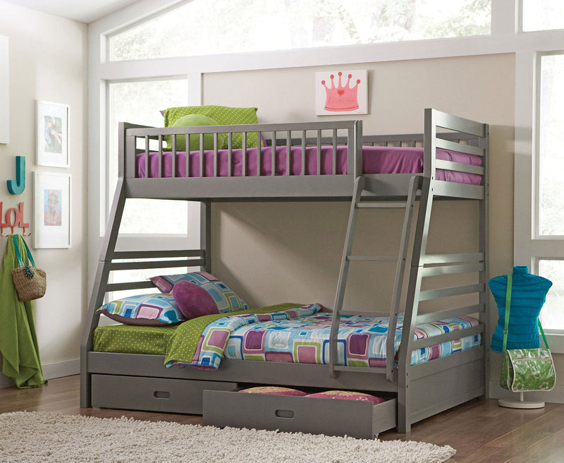 Ashton 2-drawer Wood Twin Over Full Bunk Bed