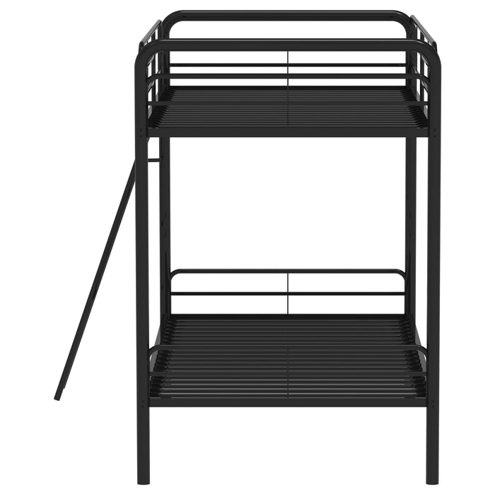 Carson Metal Twin Over Twin Bunk Bed Glossy