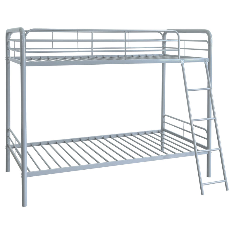 Carson Metal Twin Over Twin Bunk Bed Glossy
