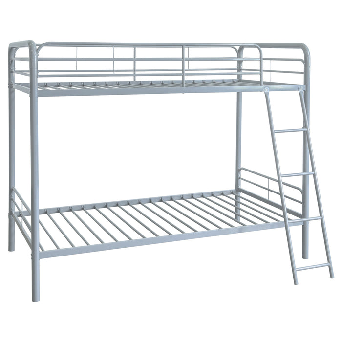 Carson Metal Twin Over Twin Bunk Bed Glossy