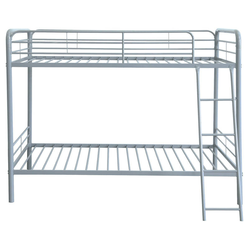 Carson Metal Twin Over Twin Bunk Bed Glossy