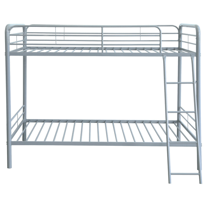 Carson Metal Twin Over Twin Bunk Bed Glossy