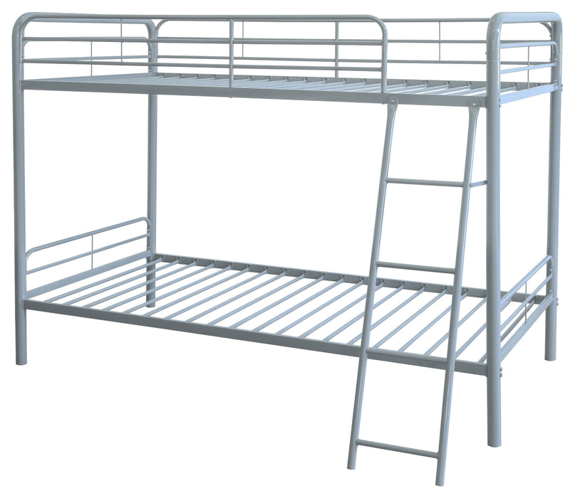 Carson Metal Twin Over Twin Bunk Bed Glossy
