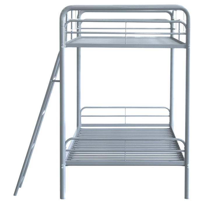 Carson Metal Twin Over Twin Bunk Bed Glossy