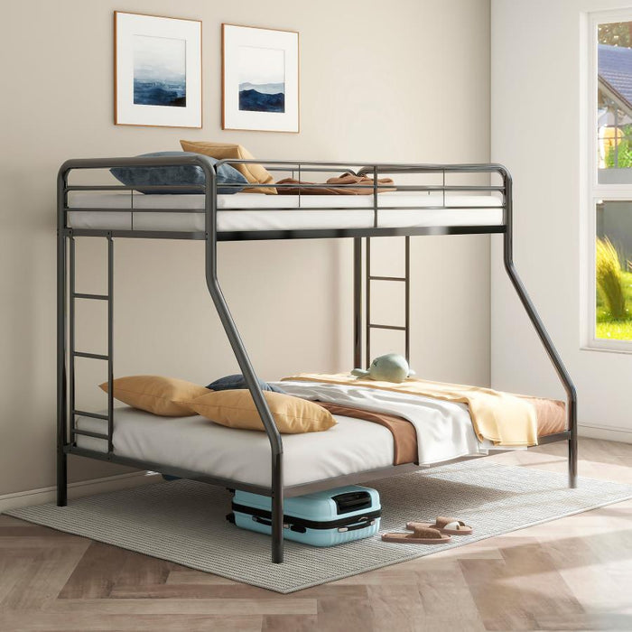 Carson Metal Twin Over Twin Bunk Bed Glossy