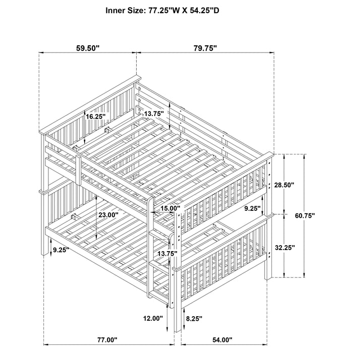 Chapman Wood  Over  Bunk Bed Black