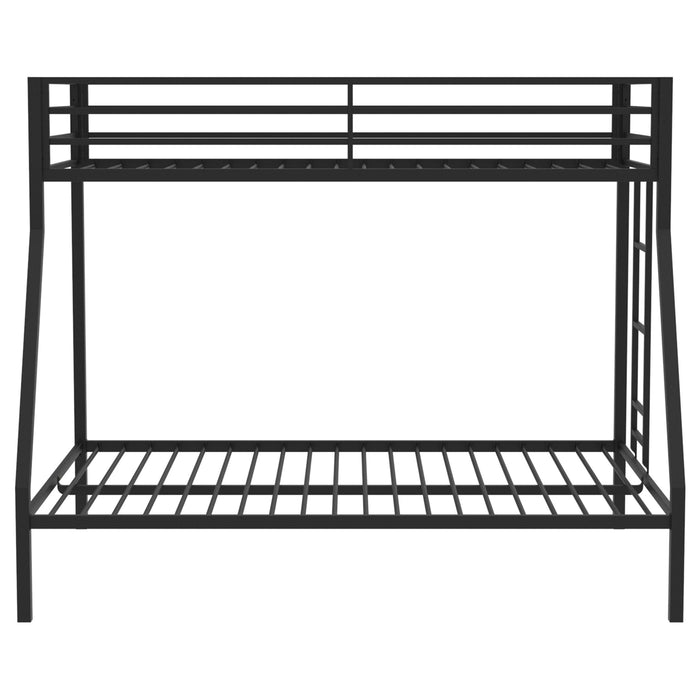 Alevera Metal Twin Over Twin Bunk Bed with Ladder
