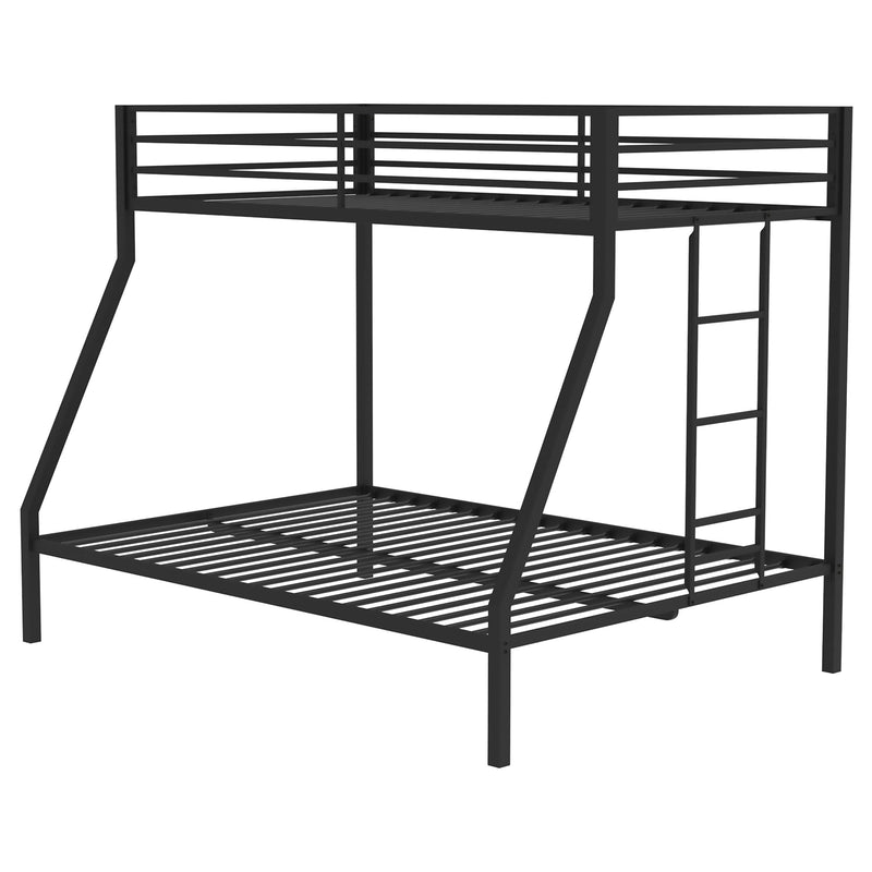 Alevera Metal Twin Over Twin Bunk Bed with Ladder