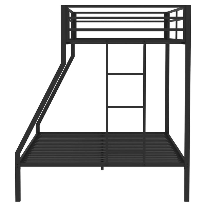 Alevera Metal Twin Over Twin Bunk Bed with Ladder