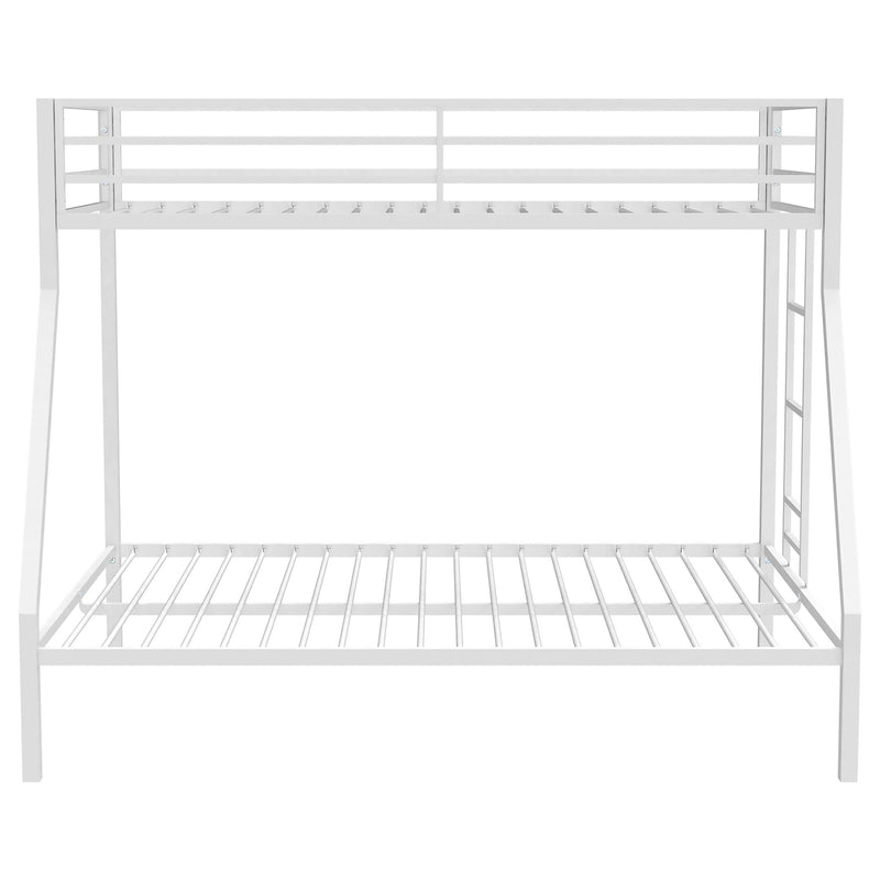 Alevera Metal Twin Over Twin Bunk Bed with Ladder