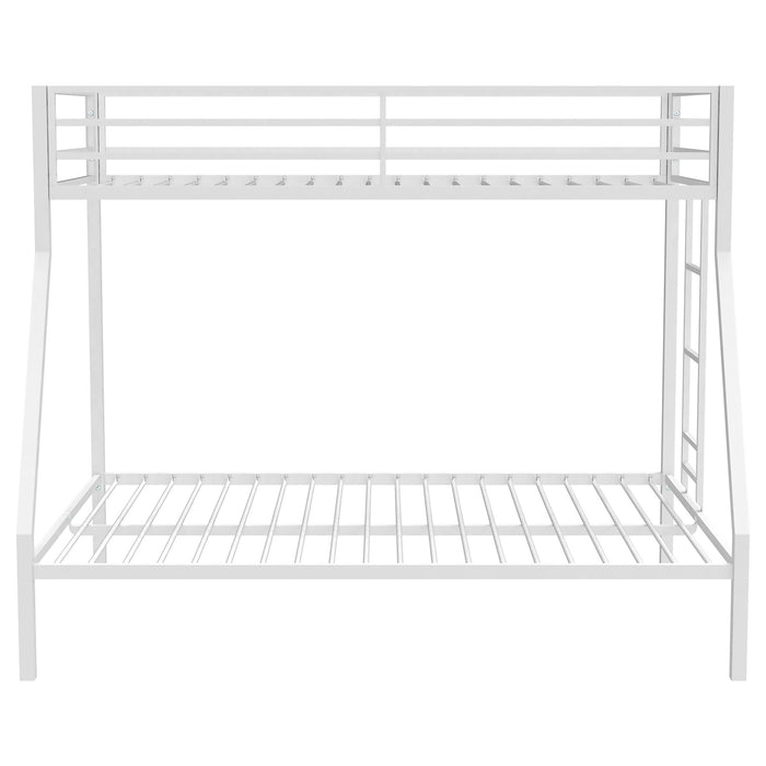 Alevera Metal Twin Over Twin Bunk Bed with Ladder