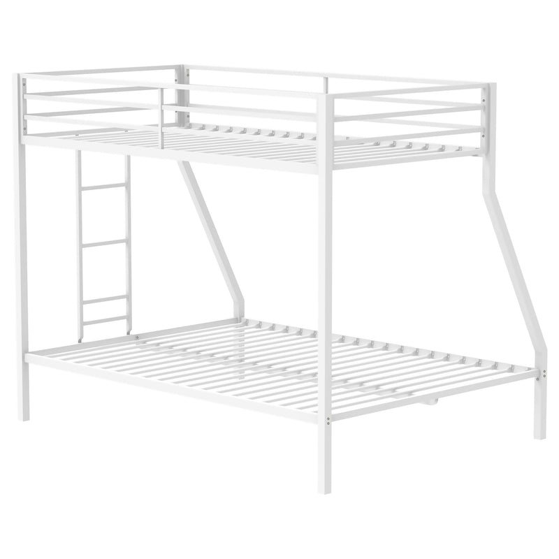 Alevera Metal Twin Over Twin Bunk Bed with Ladder