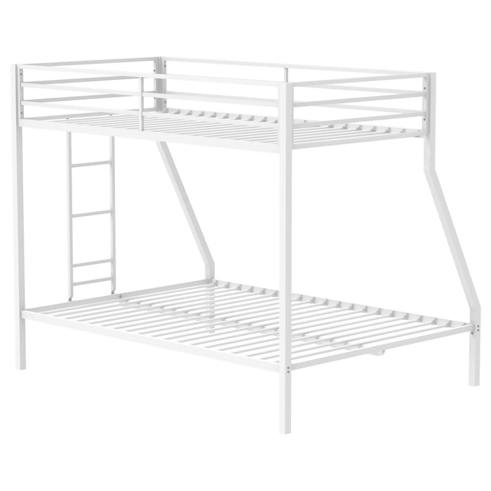 Alevera Metal Twin Over Twin Bunk Bed with Ladder