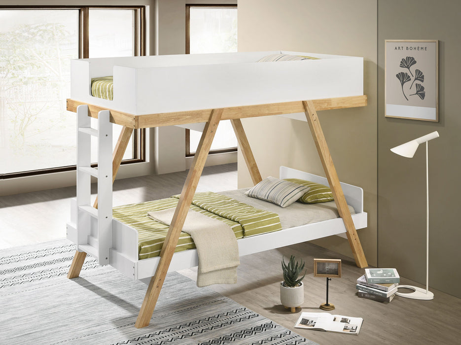 Frankie  Over  Bunk Bed with 7-inch Mattresses Blue