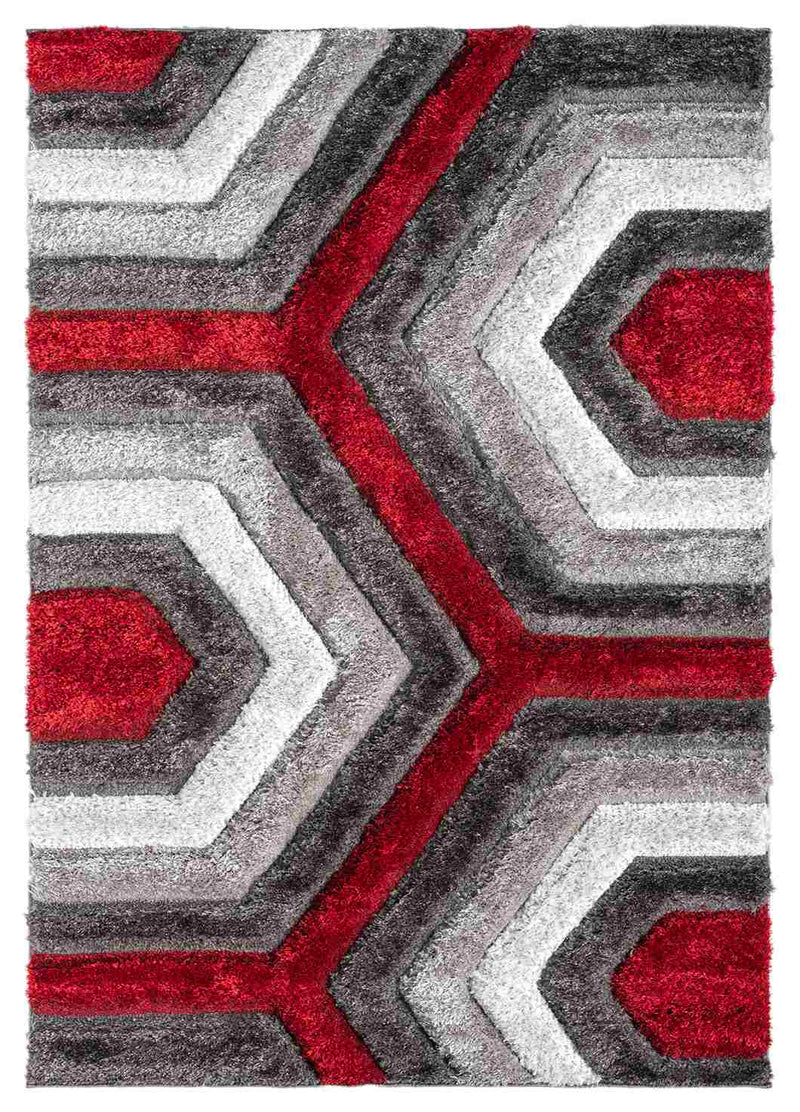 4D SHAGGY Rug Design 6485 Grey 5x8 (5'2x7'5")"