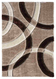 4D SHAGGY Rug Design 6491 Brown 8x11 (7'8x10'8")"