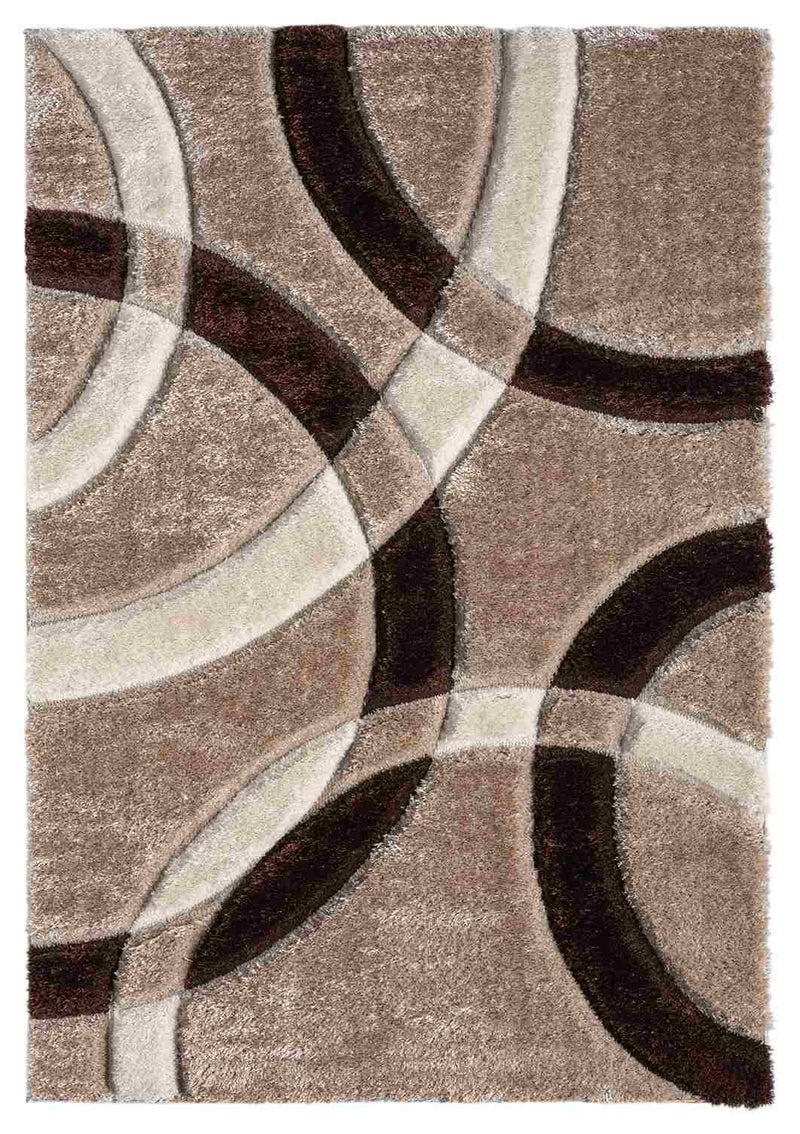 4D SHAGGY Rug Design 6491 Brown 8x11 (7'8x10'8")"