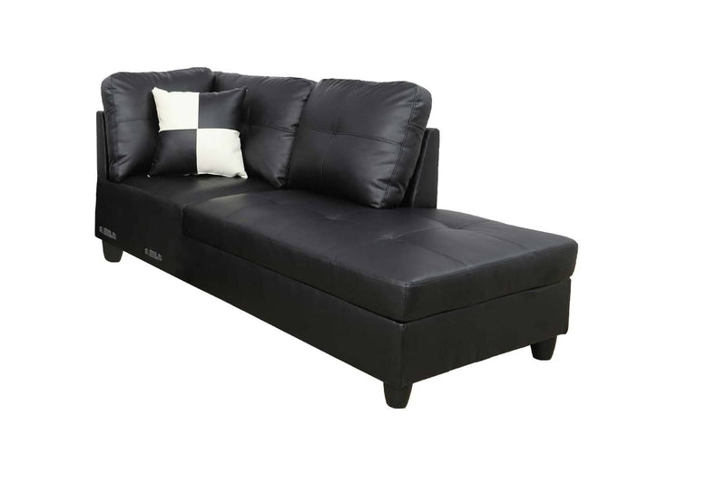 Colección de sala de estar seccional Riviera Black