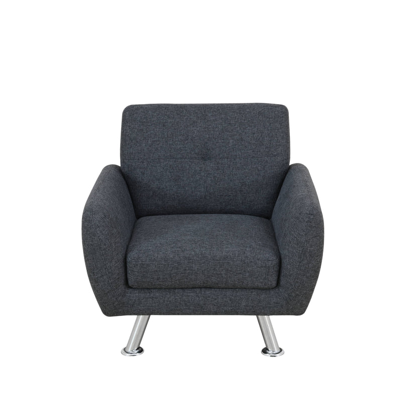 Colección de sala Jordan Black Grey Chair Living