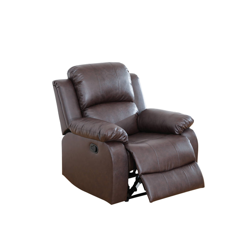 Sofá de sala de estar de 3 piezas de cuero sintético y PVC negro