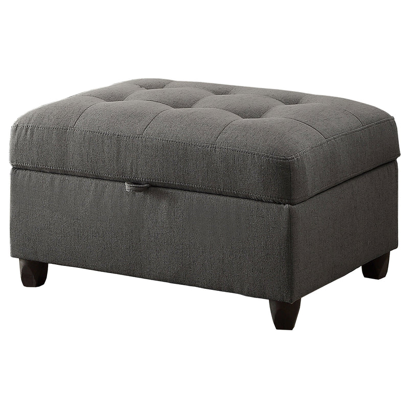 Stonenesse Rectangular Upholstered Storage Ottoman Grey