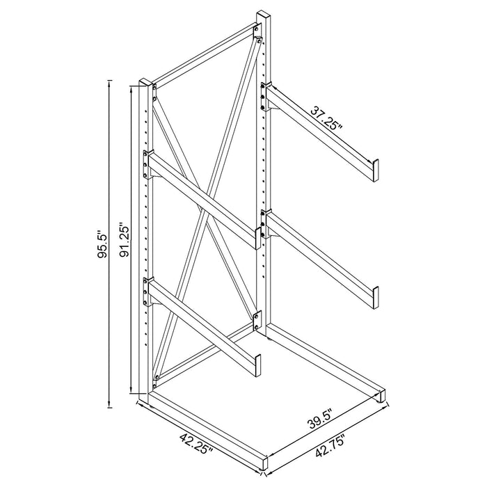 Wright 3-tier Sofa Display Rack Black