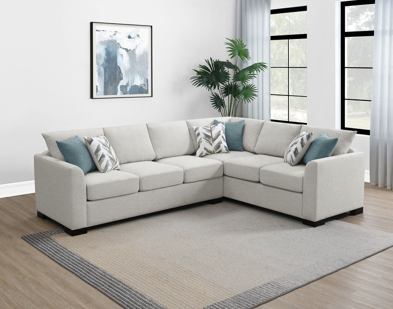 Sofá Seccional Cama Tapizado en Chenilla Ashford Greige