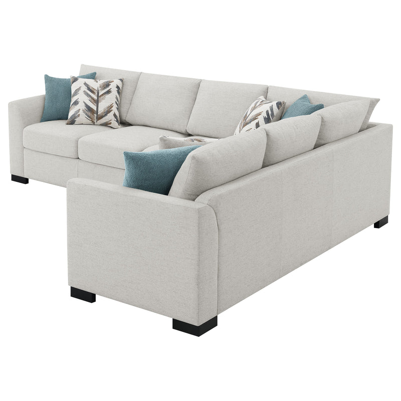 Sofá Seccional Cama Tapizado en Chenilla Ashford Greige