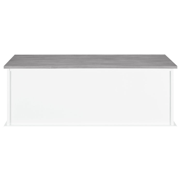 Alma 3-drawer Storage Bench Weathered Brown and White