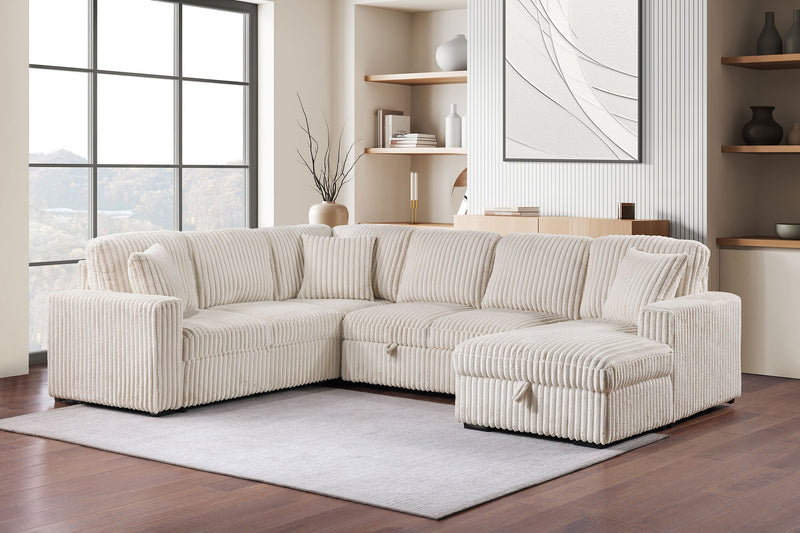 Seccional de sofá con chaise de almacenamiento Devonshire Sleeper