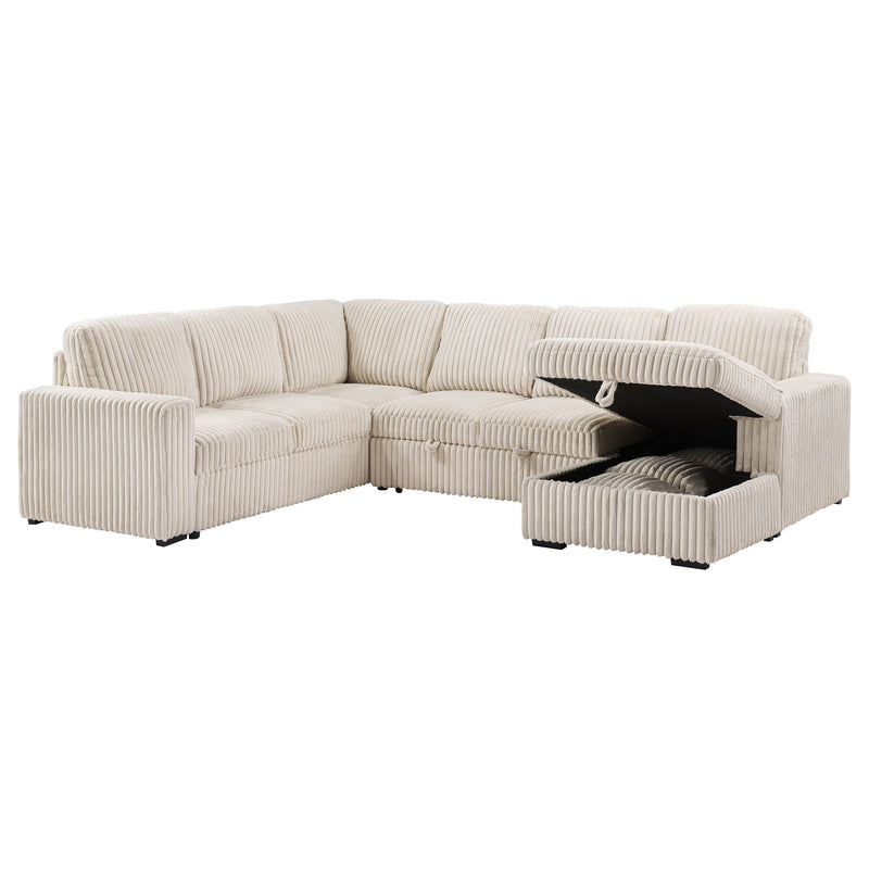 Seccional de sofá con chaise de almacenamiento Devonshire Sleeper