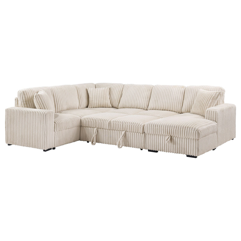 Seccional de sofá con chaise de almacenamiento Devonshire Sleeper