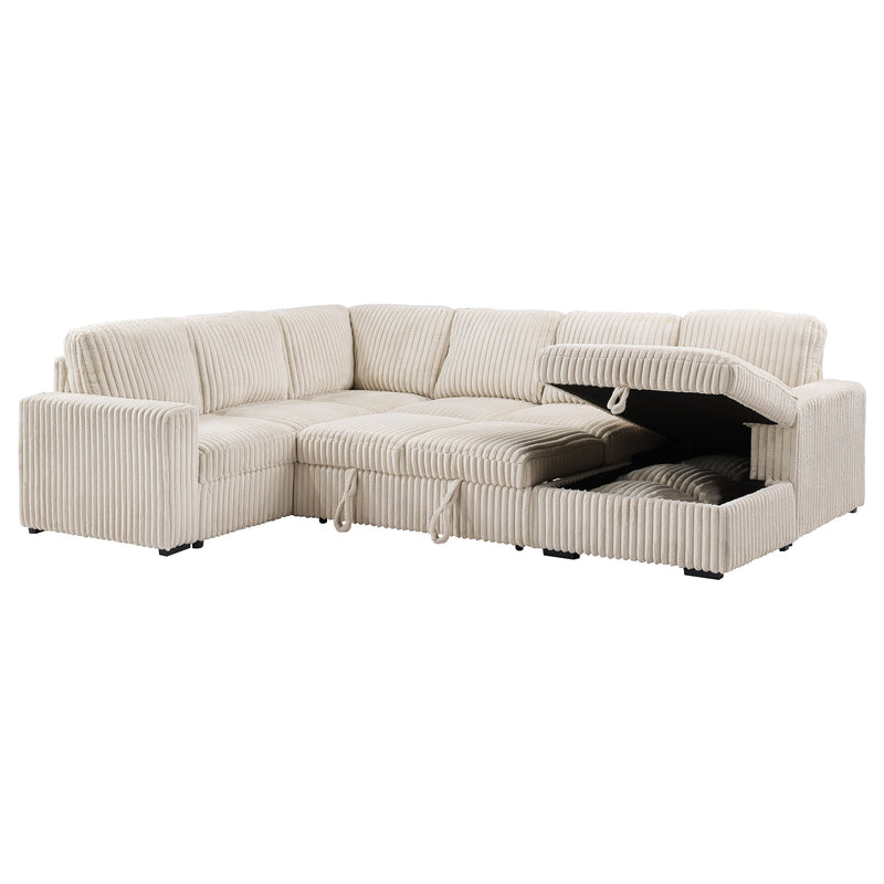 Seccional de sofá con chaise de almacenamiento Devonshire Sleeper