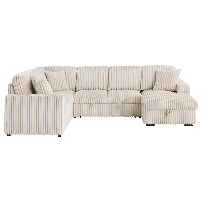 Devonshire Sleeper Sectional Sofa Storage Chaise