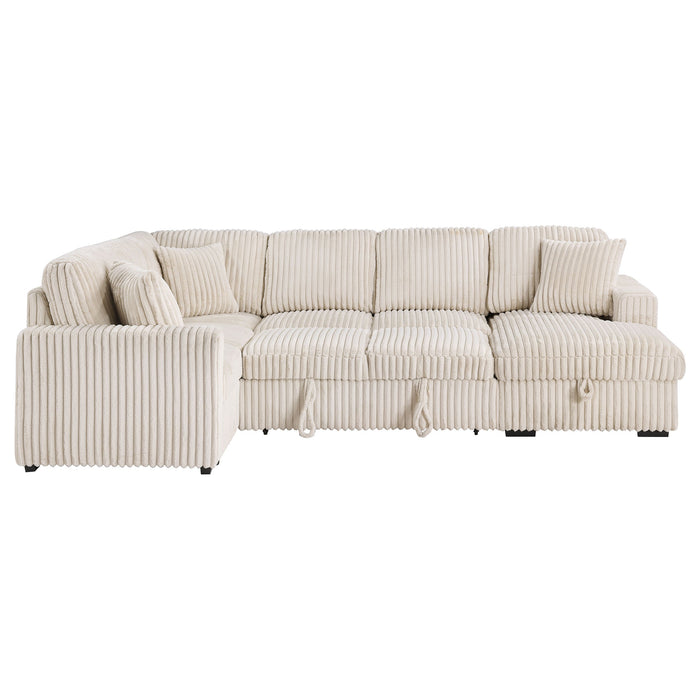 Devonshire Sleeper Sectional Sofa Storage Chaise
