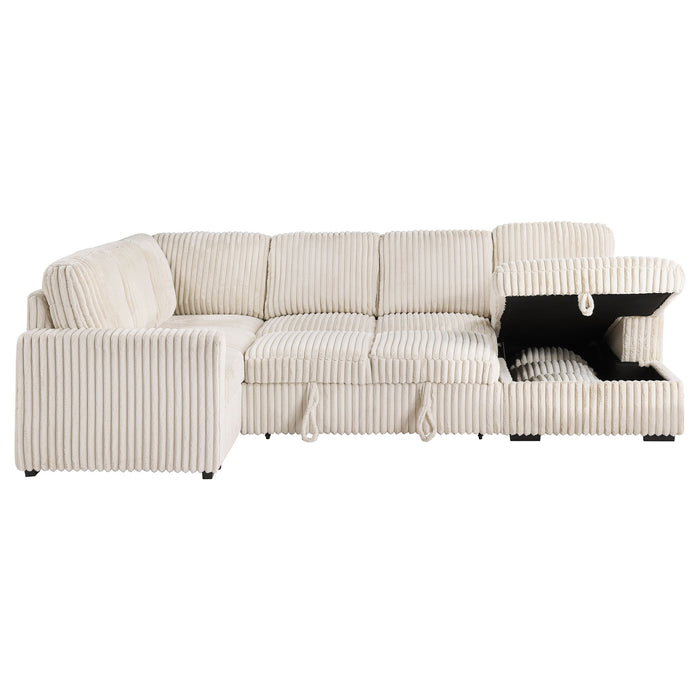 Devonshire Sleeper Sectional Sofa Storage Chaise