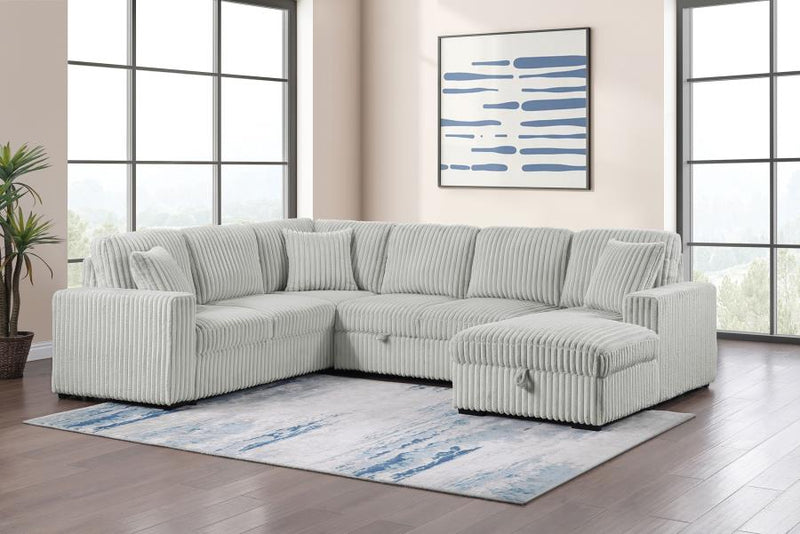Seccional de sofá con chaise de almacenamiento Devonshire Sleeper