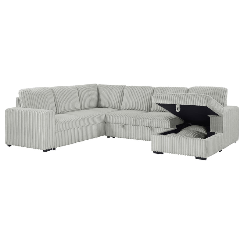 Seccional de sofá con chaise de almacenamiento Devonshire Sleeper
