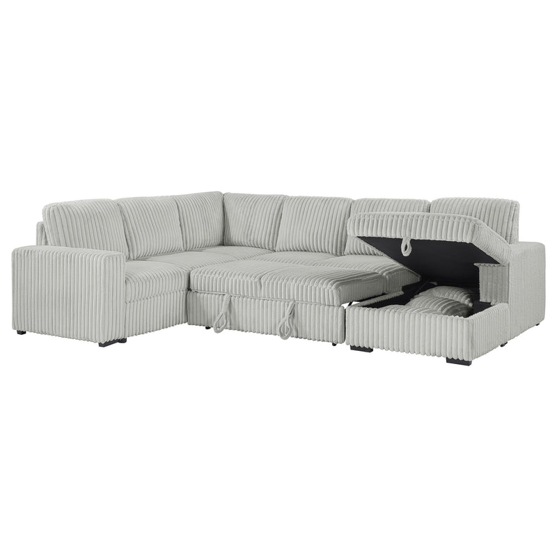 Seccional de sofá con chaise de almacenamiento Devonshire Sleeper
