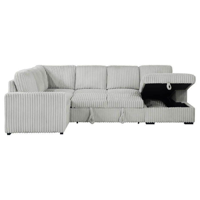 Devonshire Sleeper Sectional Sofa Storage Chaise