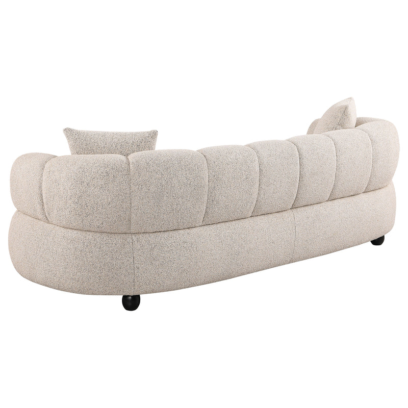 Juego de sofá tapizado bouclé con botones capitoné modelo Whitney Contemporary