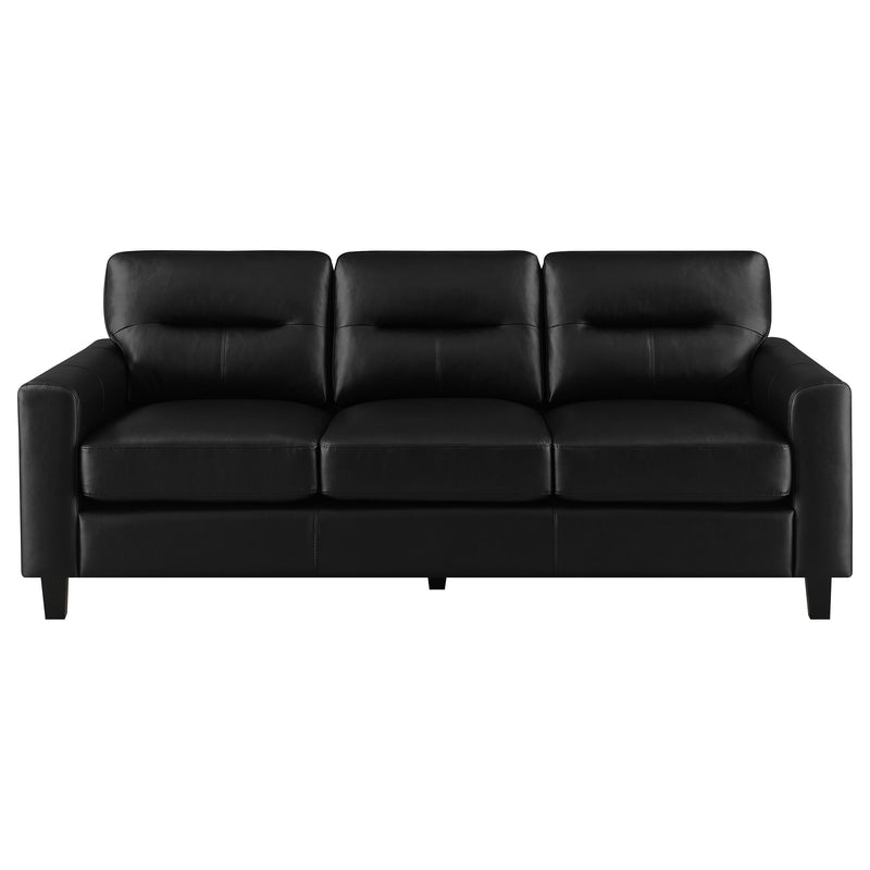 Scotland Faux Leather Upholstered Track Arm Sofa