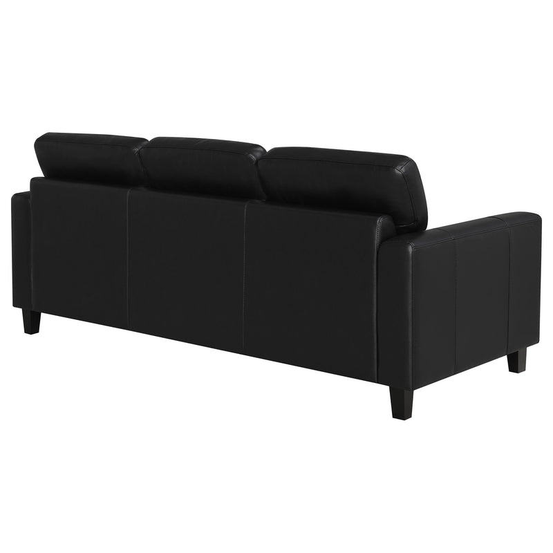 Scotland Faux Leather Upholstered Track Arm Sofa