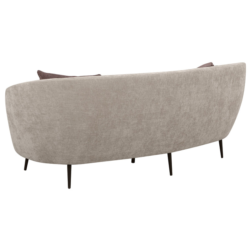 Juego de sofá curvo tapizado Ellorie color beige